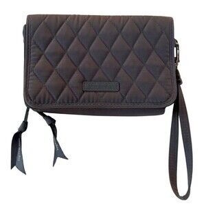 Vera Bradley 3-In-1 Crossbody Phone Case Wallet Carbon Gray No Strap